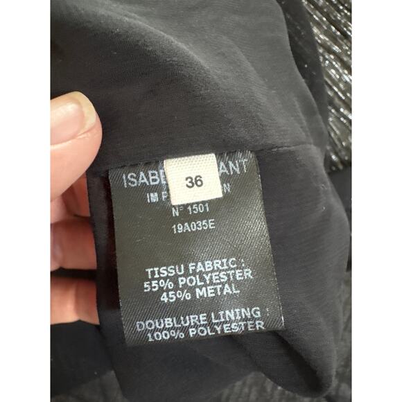 Isabel Marant Étoile Beatrice Metallic Pleated Skirt 36 - Picture 4 of 12